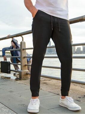 Birddogs Tiger Woulds joggers L black athletic pants drawstring pockets unlined